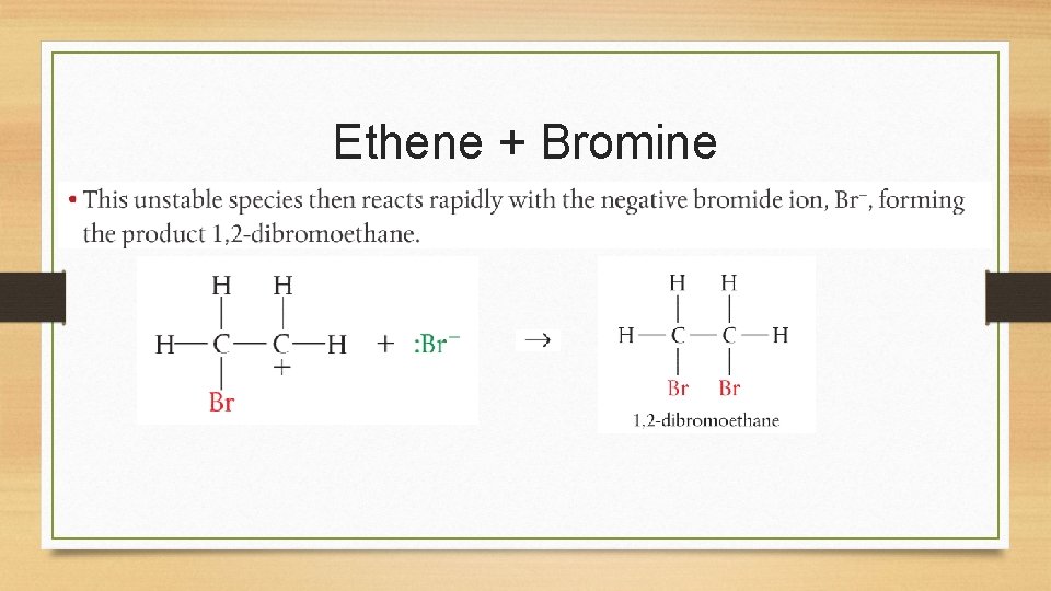 Ethene + Bromine 