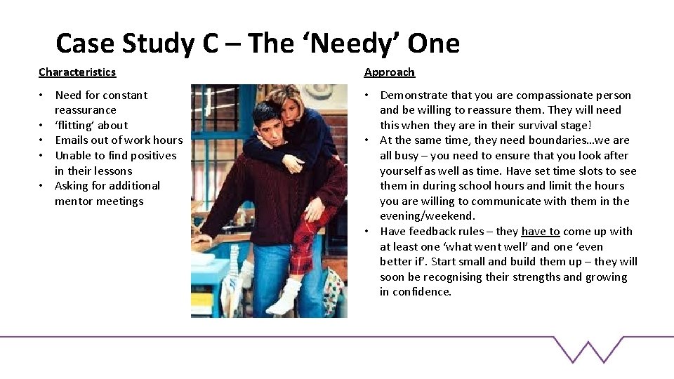 Case Study C – The ‘Needy’ One Characteristics Approach • Need for constant reassurance