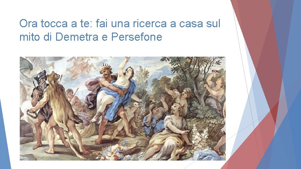 Ora tocca a te: fai una ricerca a casa sul mito di Demetra e