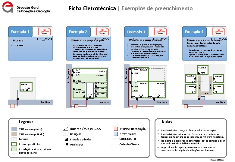 Ficha Eletrotécnica | Exemplos de preenchimento • Vivenda n. º 10 Edifício tem 3