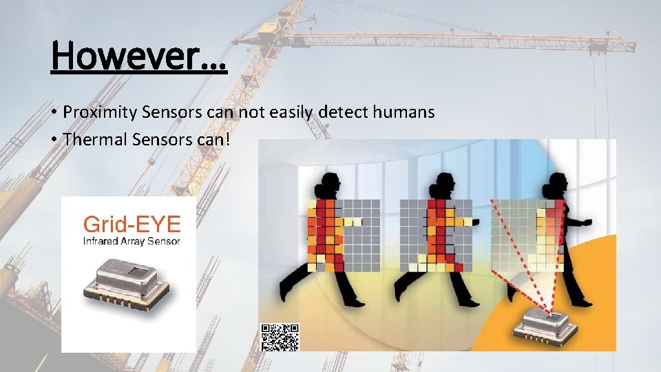 However… • Proximity Sensors can not easily detect humans • Thermal Sensors can! 