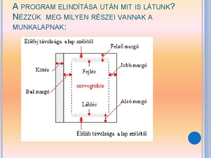 A PROGRAM ELINDÍTÁSA UTÁN MIT IS LÁTUNK? NÉZZÜK MEG MILYEN RÉSZEI VANNAK A MUNKALAPNAK: