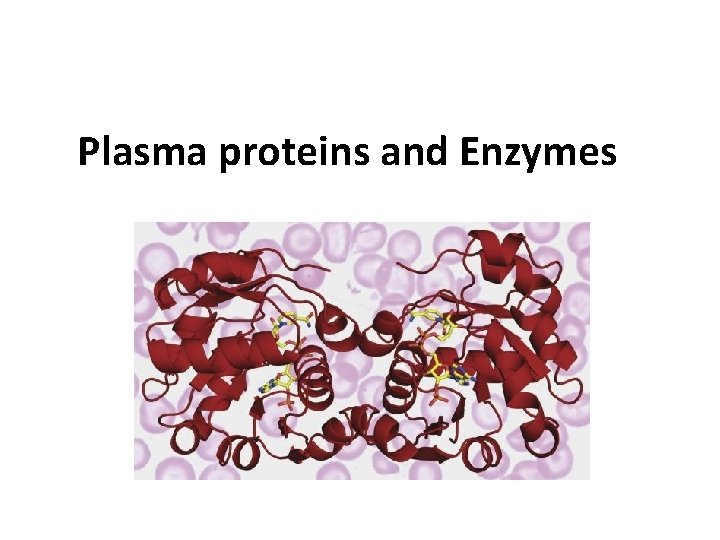 Plasma proteins and Enzymes 