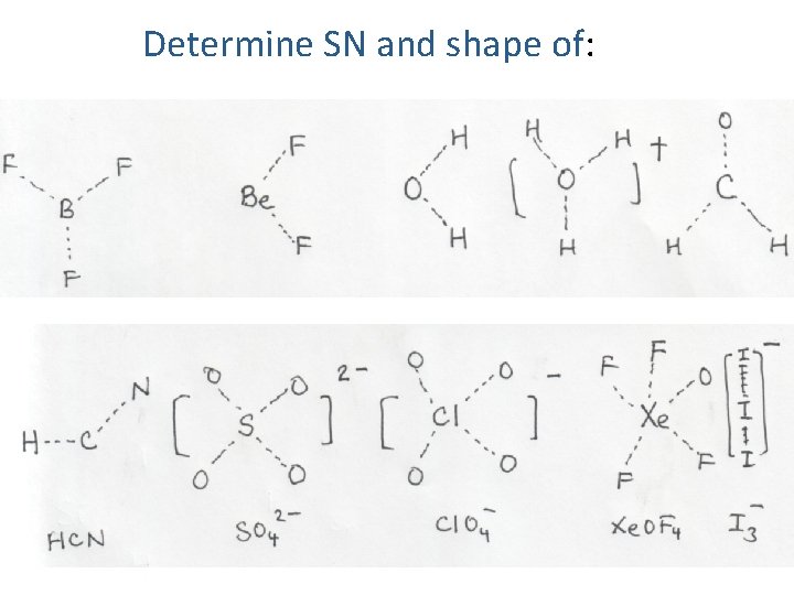 Determine SN and shape of: 