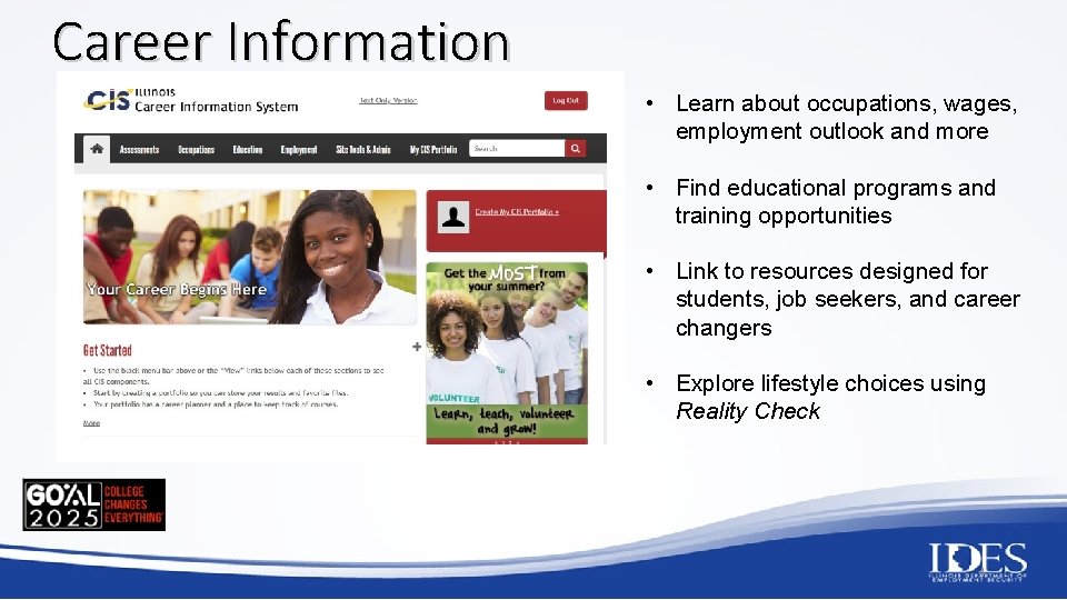 Career Information • Learn about occupations, wages, employment outlook and more • Find educational
