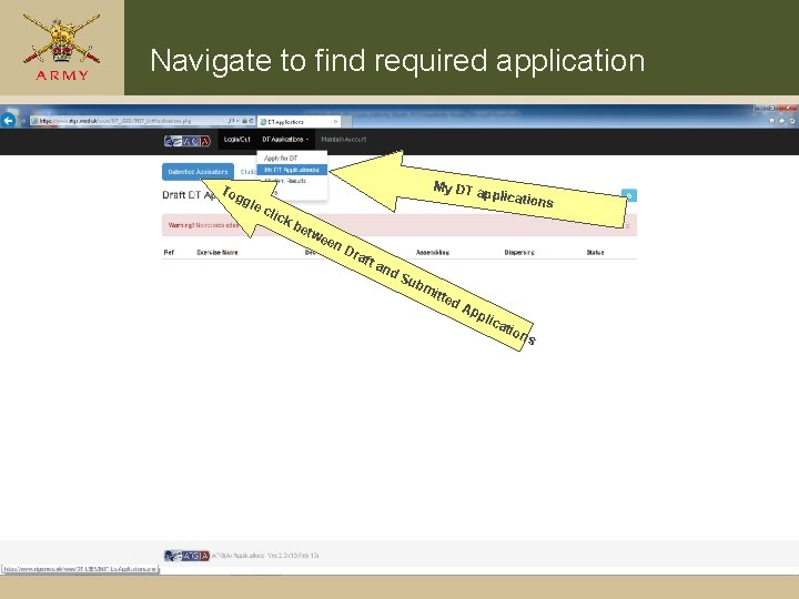 Navigate to find required application To gg My DT a p le c lick Navigate to find required application To gg My DT a p le c lick
