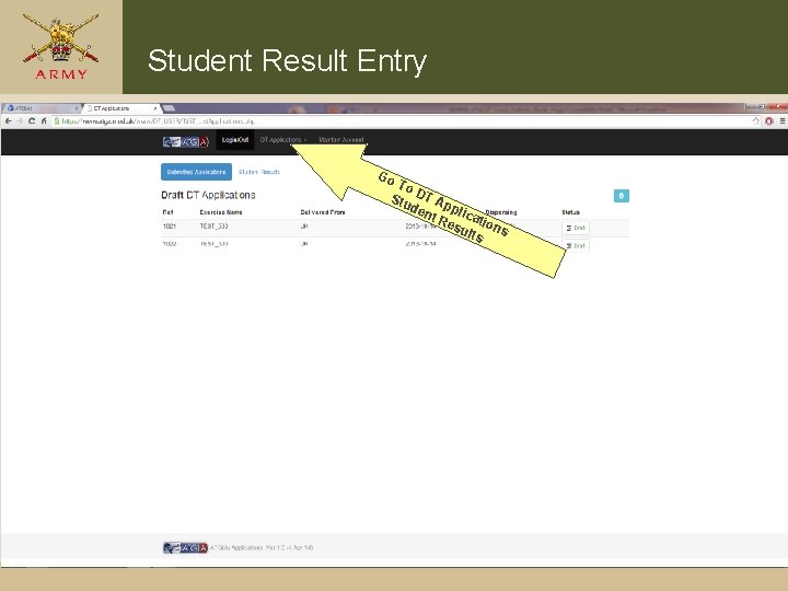 Student Result Entry Go To Stu DT Ap den p t R licati esu Student Result Entry Go To Stu DT Ap den p t R licati esu