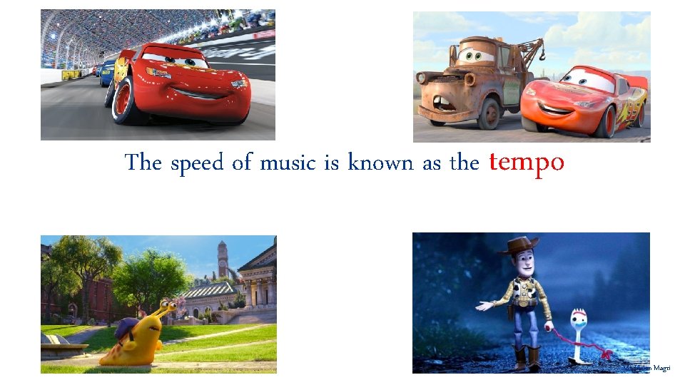 The speed of music is known as the tempo Ms Helen Magri 