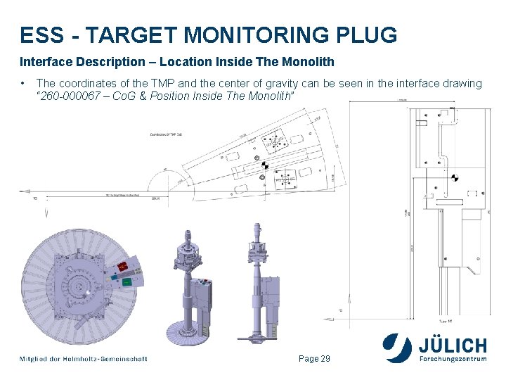 ESS - TARGET MONITORING PLUG Interface Description – Location Inside The Monolith • The ESS - TARGET MONITORING PLUG Interface Description – Location Inside The Monolith • The