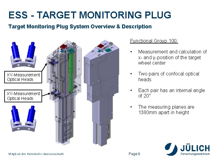 ESS - TARGET MONITORING PLUG Target Monitoring Plug System Overview & Description Functional Group ESS - TARGET MONITORING PLUG Target Monitoring Plug System Overview & Description Functional Group
