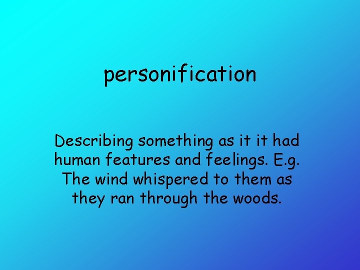Personning Definition Learning intentions To recall and understand how to