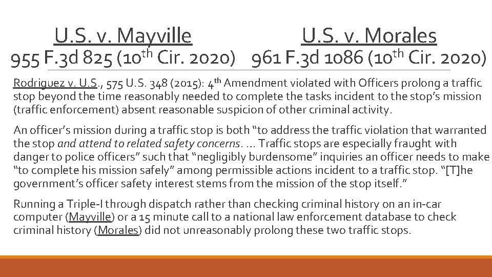 U. S. v. Mayville U. S. v. Morales 955 F. 3 d 825 (10