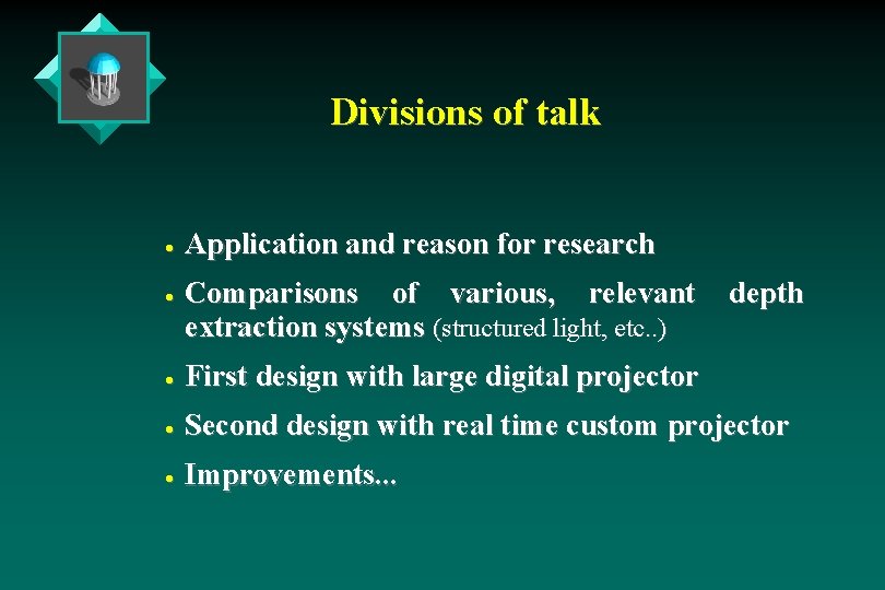 Divisions of talk · Application and reason for research · Comparisons of various, relevant Divisions of talk · Application and reason for research · Comparisons of various, relevant