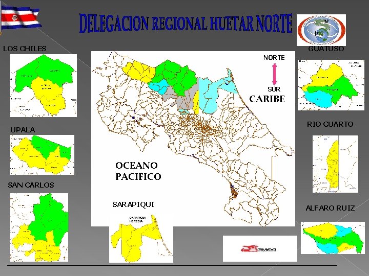 LOS CHILES GUATUSO NORTE SUR CARIBE RIO CUARTO UPALA SAN CARLOS OCEANO PACIFICO SARAPIQUI