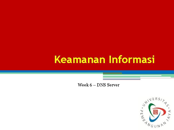 Keamanan Informasi Week 6 – DNS Server 