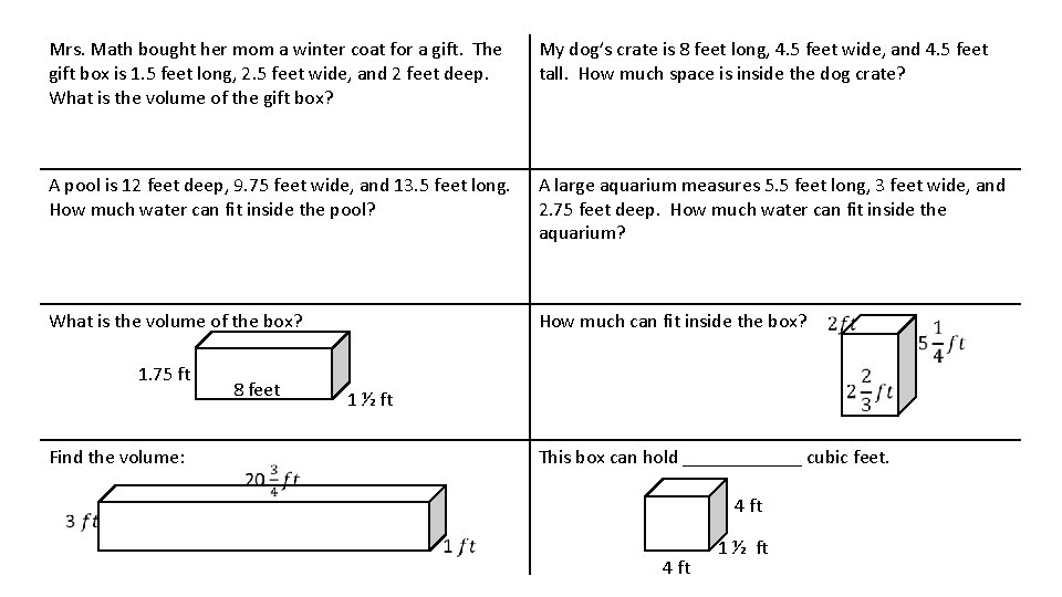 Mrs. Math bought her mom a winter coat for a gift. The gift box