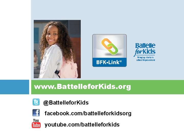 www. Battellefor. Kids. org @Battellefor. Kids facebook. com/battelleforkidsorg youtube. com/battelleforkids 