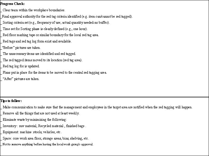 Progress Check: _ Clear team within the workplace boundaries. _Final approval authority for the Progress Check: _ Clear team within the workplace boundaries. _Final approval authority for the