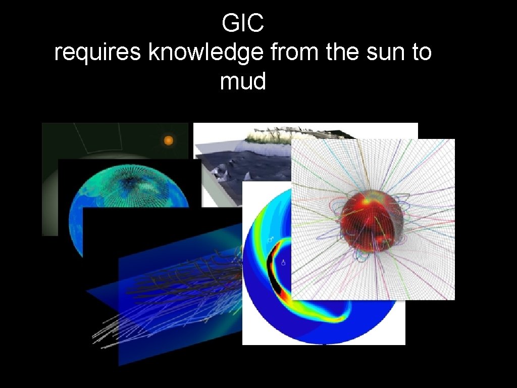 GIC requires knowledge from the sun to mud 