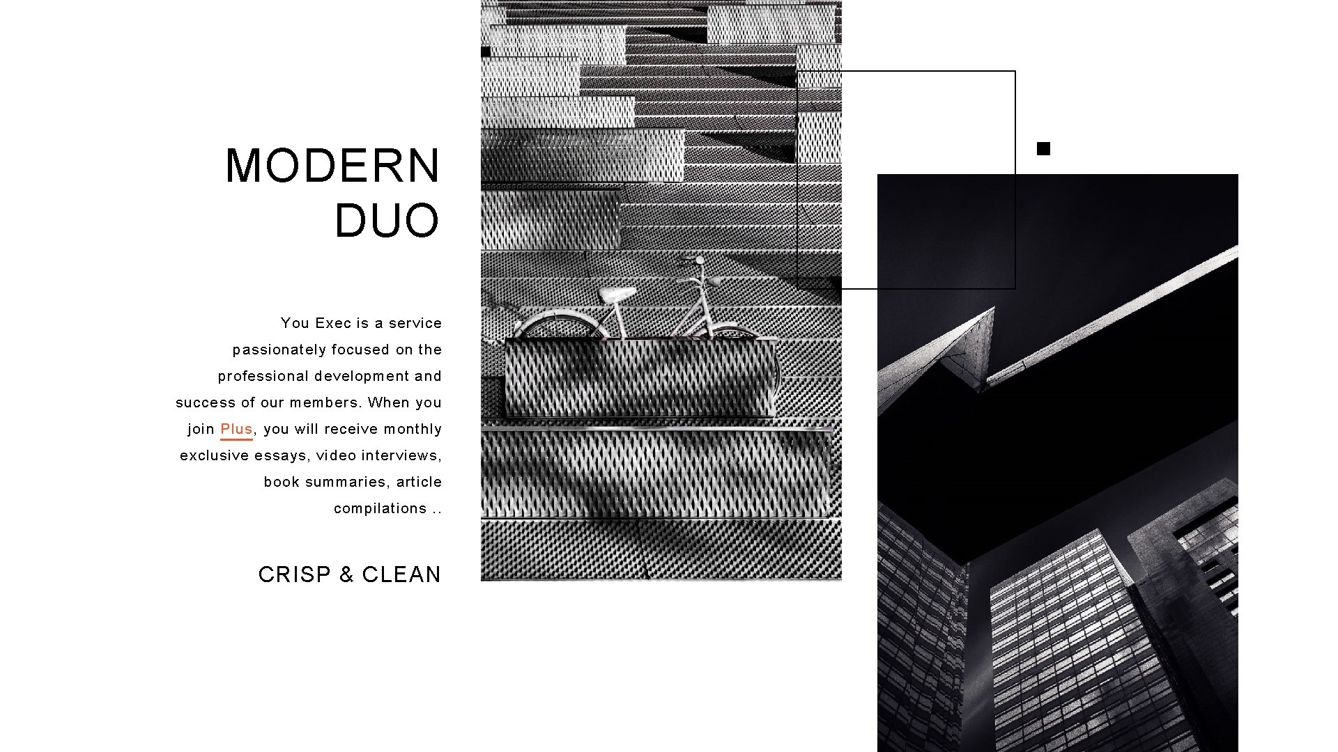 MODERN DUO You Exec is a service passionately focused on the professional development and