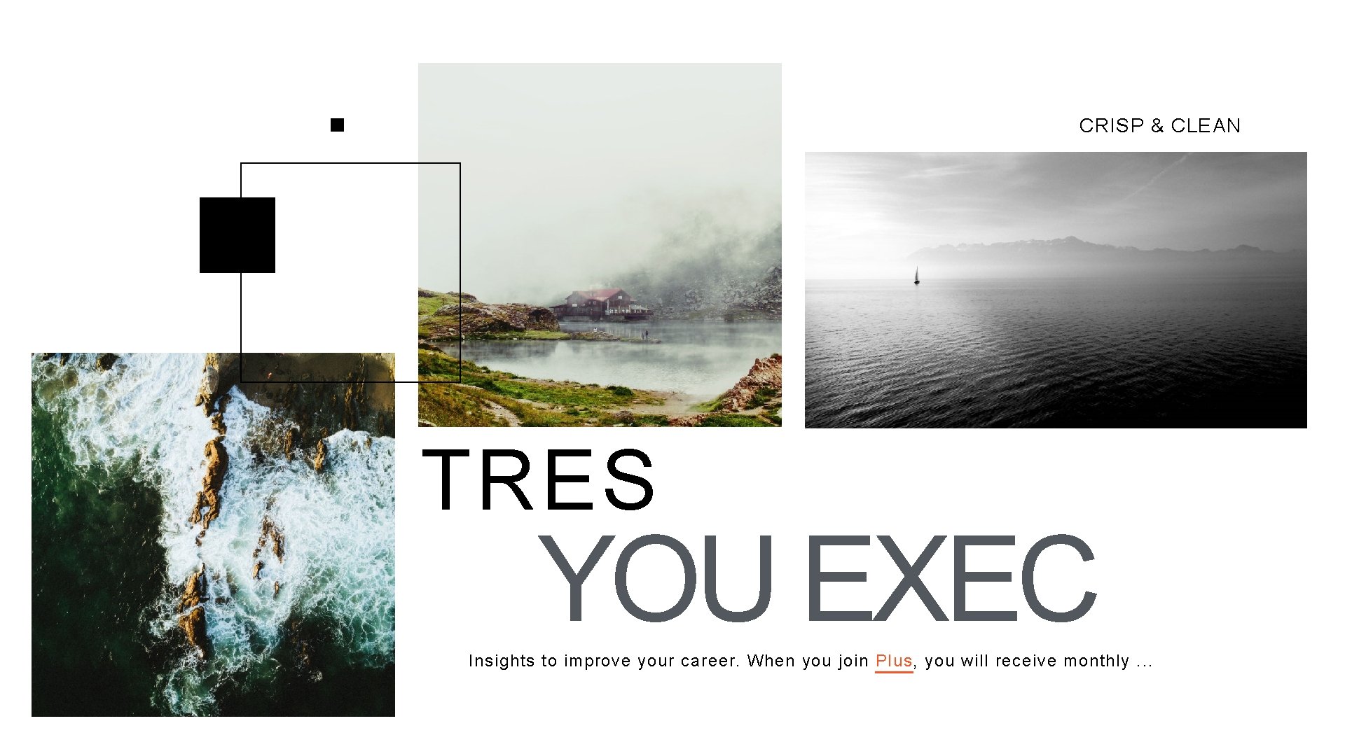 CRISP & CLEAN TRES YOU EXEC Insights to improve your career. When you join