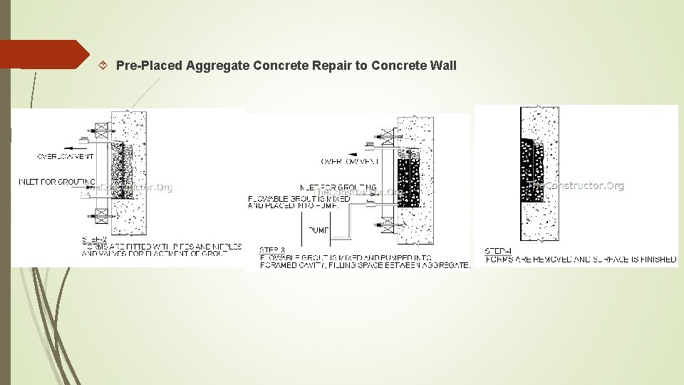  Pre-Placed Aggregate Concrete Repair to Concrete Wall 