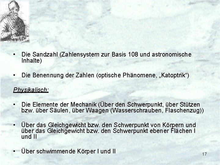  • Die Sandzahl (Zahlensystem zur Basis 108 und astronomische Inhalte) • Die Benennung