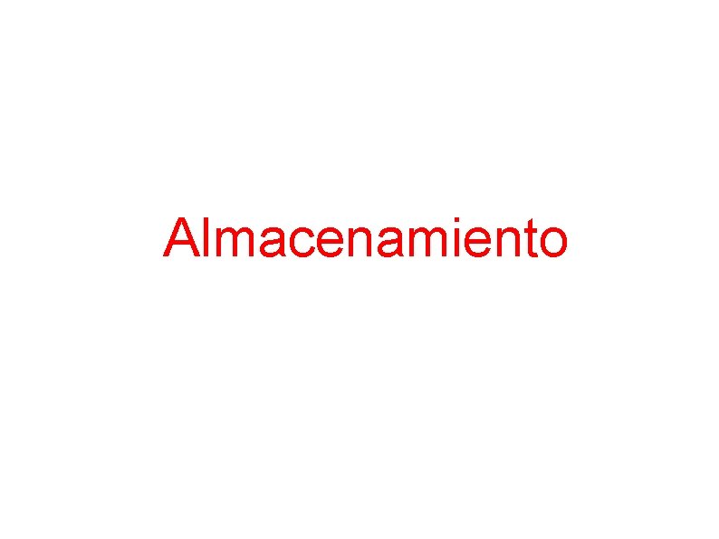 Almacenamiento 