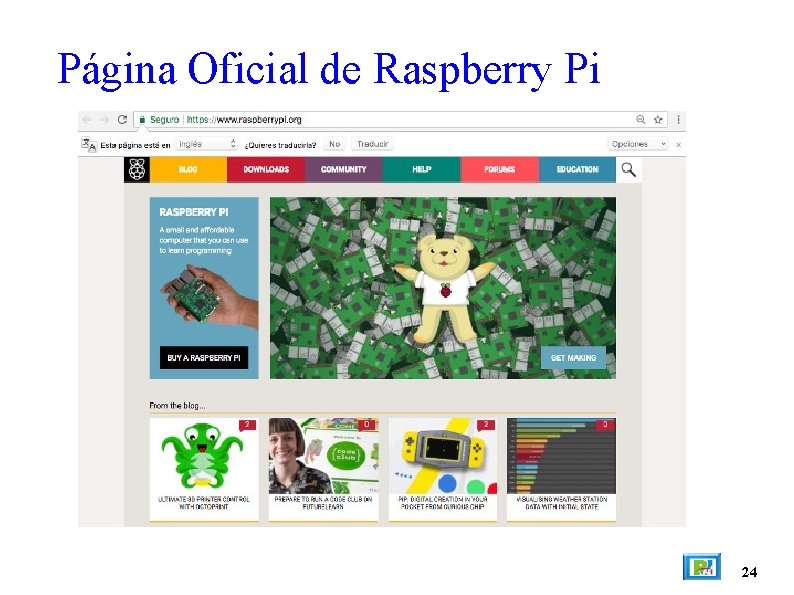 Página Oficial de Raspberry Pi 24 