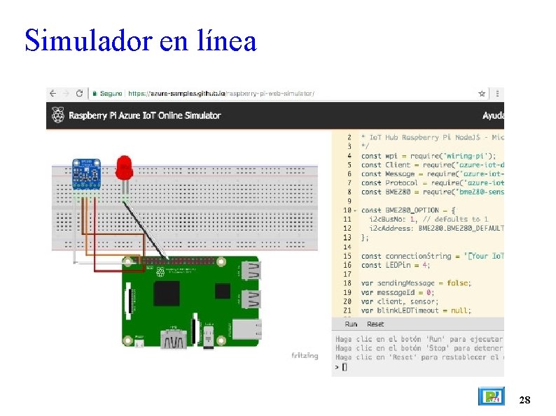 Simulador en línea 28 