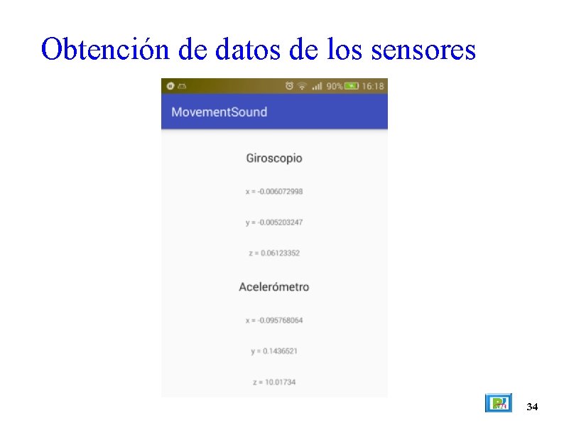 Obtención de datos de los sensores 34 