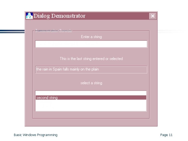 Basic Windows Programming Page 11 