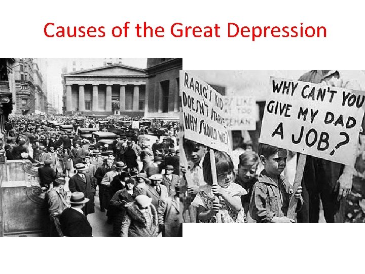 Causes of the Great Depression 