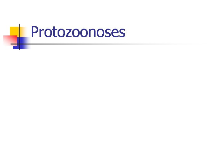 Protozoonoses 