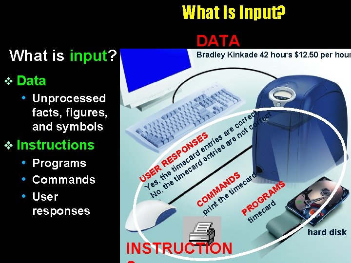 What Is Input? What is input? DATA Bradley Kinkade 42 hours $12. 50 per