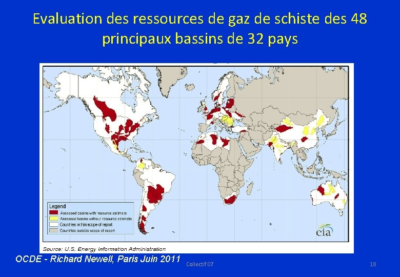 Evaluation des ressources de gaz de schiste des 48 principaux bassins de 32 pays