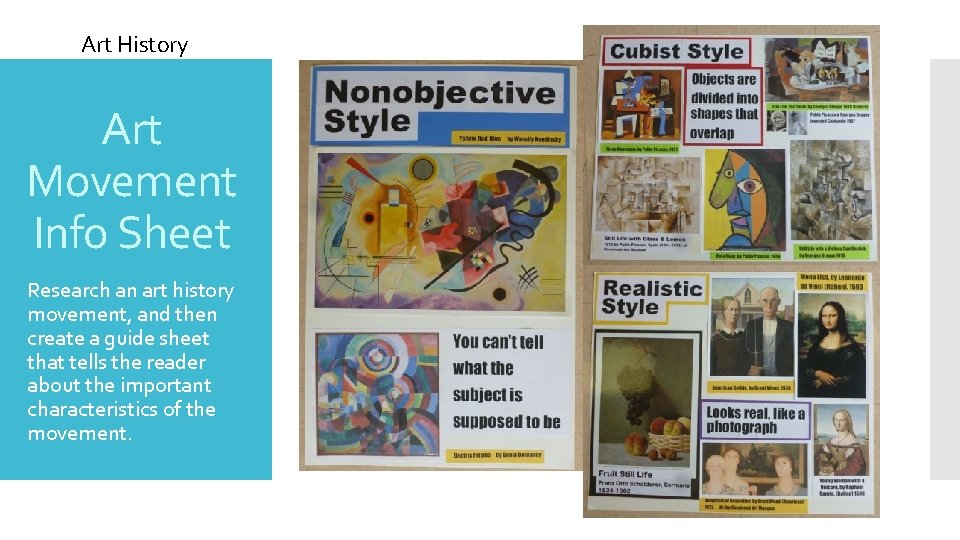 Art History Art Movement Info Sheet Research an art history movement, and then create
