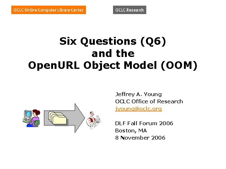 Six Questions (Q 6) and the Open. URL Object Model (OOM) Jeffrey A. Young