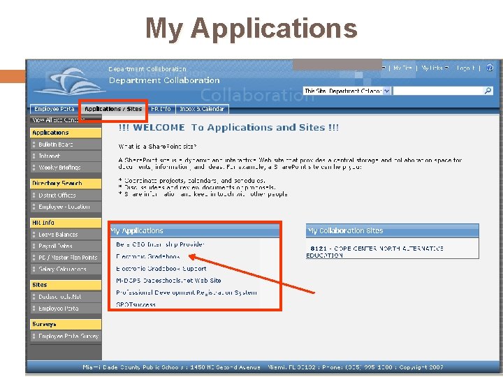 My Applications 