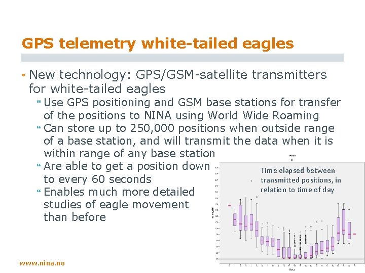 GPS telemetry white-tailed eagles • New technology: GPS/GSM-satellite transmitters for white-tailed eagles Use GPS