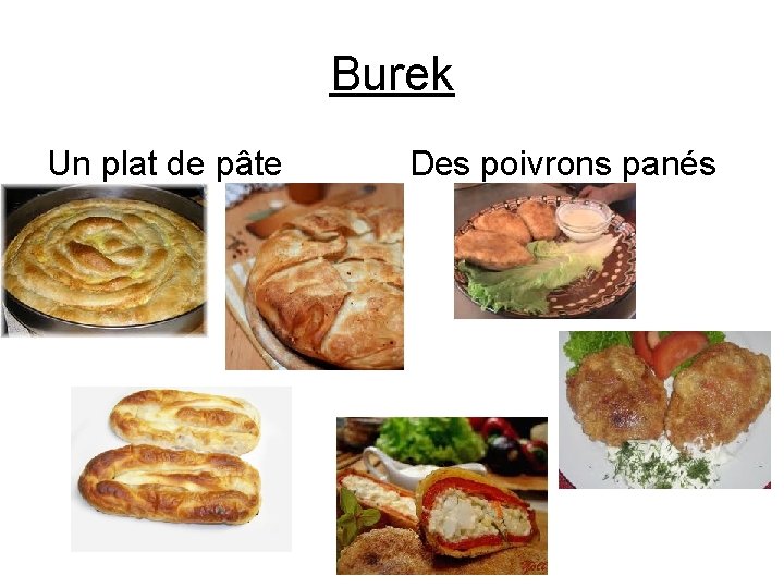 Burek Un plat de pâte Des poivrons panés 