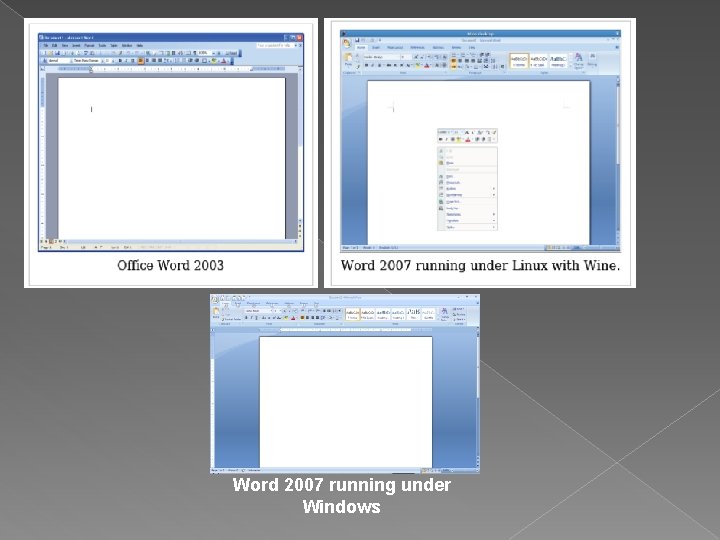 Word 2007 running under Windows 