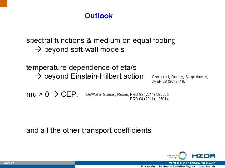Outlook spectral functions & medium on equal footing beyond soft-wall models temperature dependence of