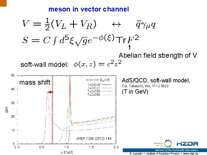 meson in vector channel Abelian field strength of V soft-wall model: Ad. S/QCD, soft-wall