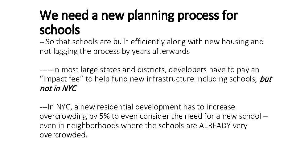 We need a new planning process for schools -- So that schools are built