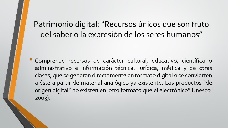 Patrimonio digital: “Recursos únicos que son fruto del saber o la expresión de los