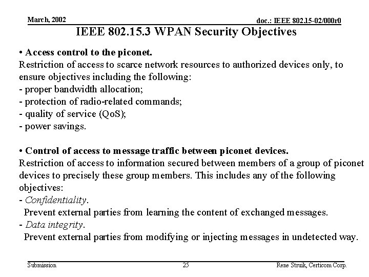 March, 2002 doc. : IEEE 802. 15 -02/000 r 0 IEEE 802. 15. 3