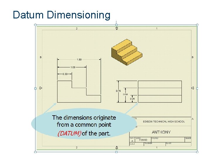 Datum Dimensioning Datum Dimensioning