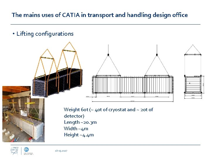 The mains uses of CATIA in transport and handling design office • Lifting configurations