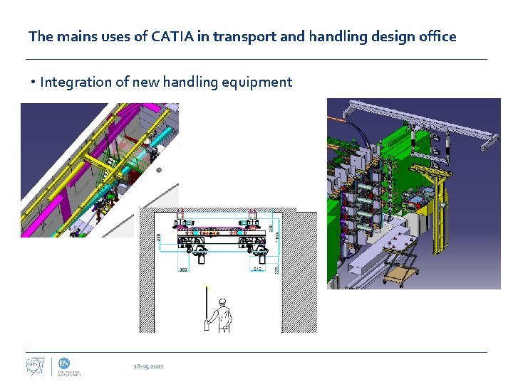 The mains uses of CATIA in transport and handling design office • Integration of